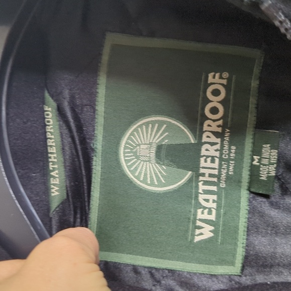 Weatherproof Classic Wool Blend Pea Coat Quilted Liner Black Men's M - Picture 11 of 15